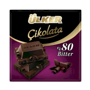 Ulker Golden Bitter 80% Cocoa Chocolate 60 gr (per pack)