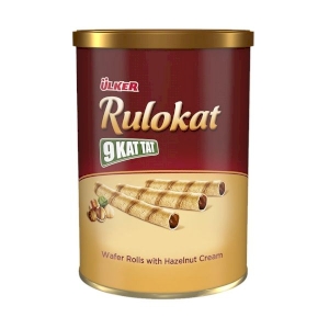 Ulker Rulokat Rolled wafers with a hazelnut and chocolate cream filling 170 gr