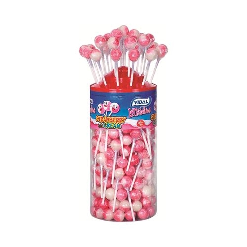 Vidal Lotta Lollies Strawberry (per Lollipop)
