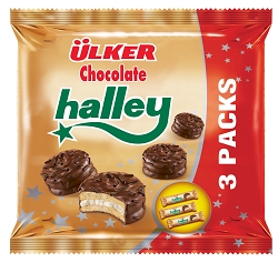 Ulker Halley Marshmallow Mini Wagon Wheel Biscuits 3 Pack (3x77g)