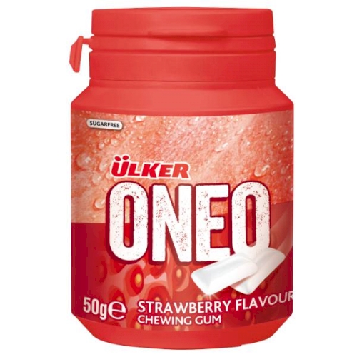 Ulker Oneo Strawberry Chewing Gum Sugar Free 50g