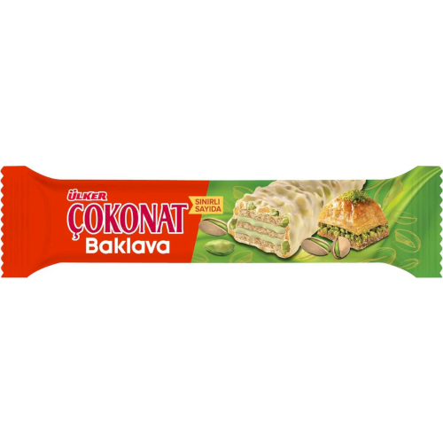 Ulker Cokonut Pistachio filled Baklava Flavour Wafer 30g