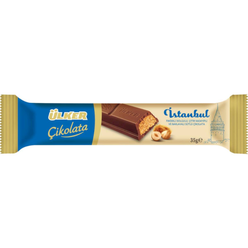 Ulker Istanbul Hazelnut Chocolate with Kadayif 